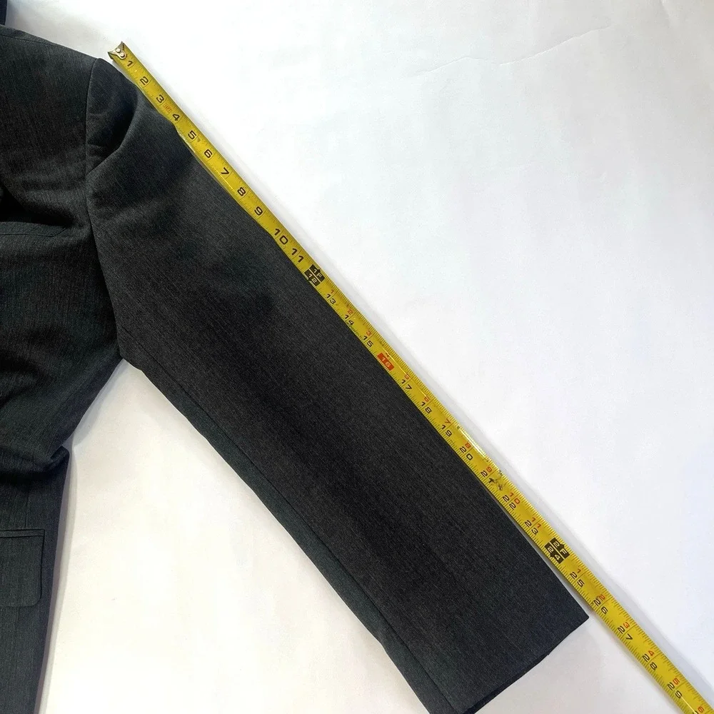 Banana Republic Blazer‎ Mens 40R Gray 3 Button Sport Coat Wool Suit Jacket Solid